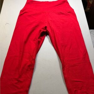 Stylish red yoga pants